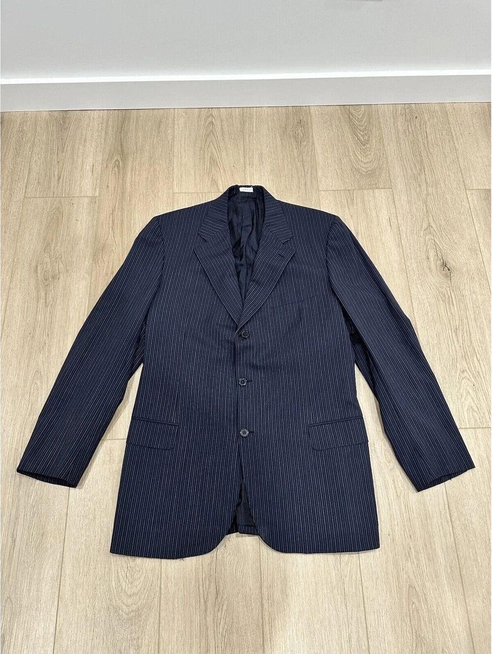 Brioni Striped Navy Blue Nomentano Pure Wool Men’s Sportcoat Size 38